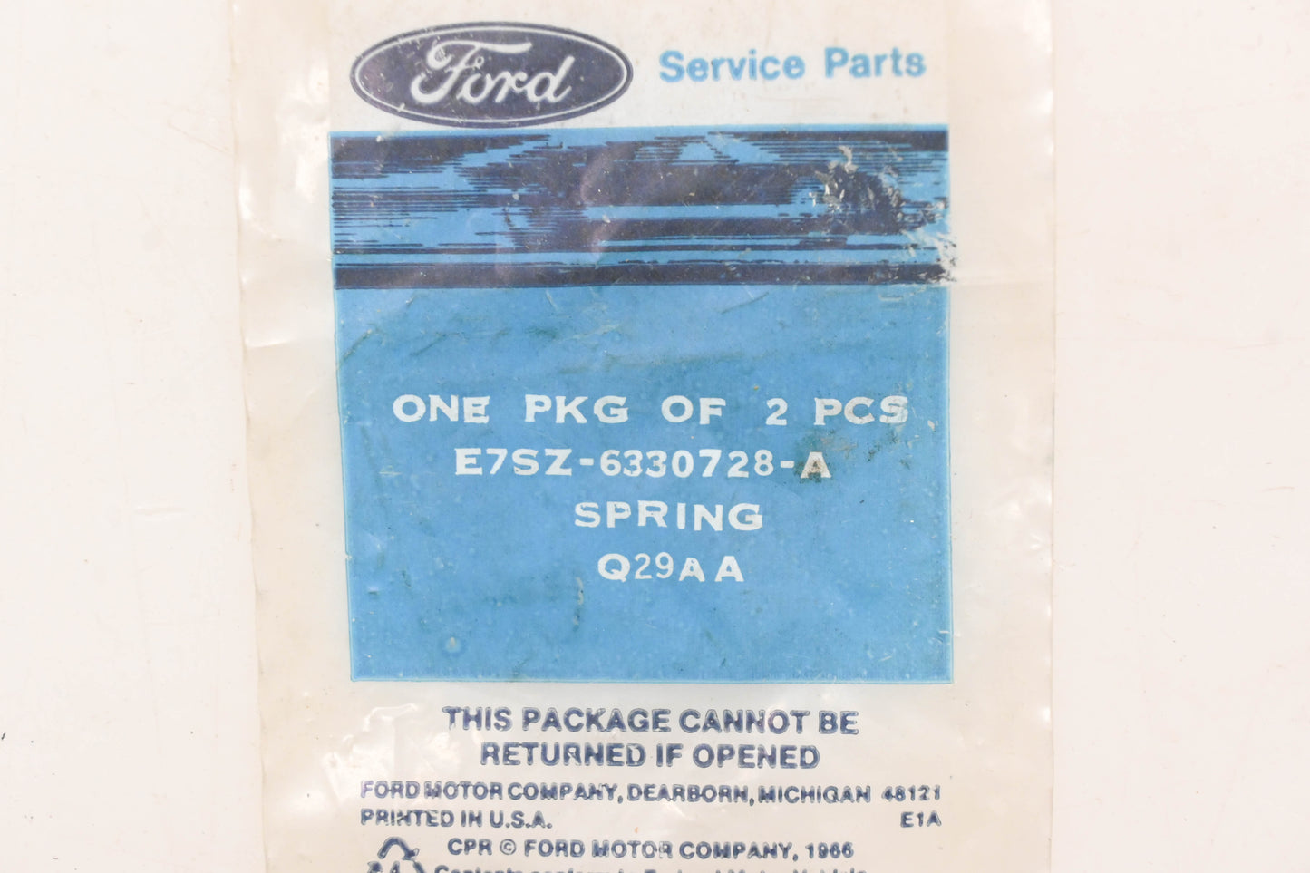New OEM Ford E7SZ-6330728-A Springs Qty 2 NOS