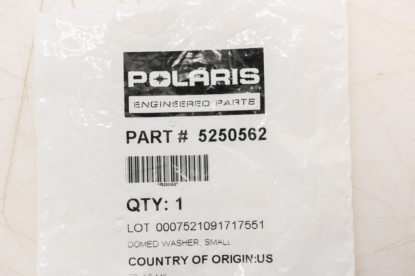 New OEM Polaris 5250562 Domed Washer NOS