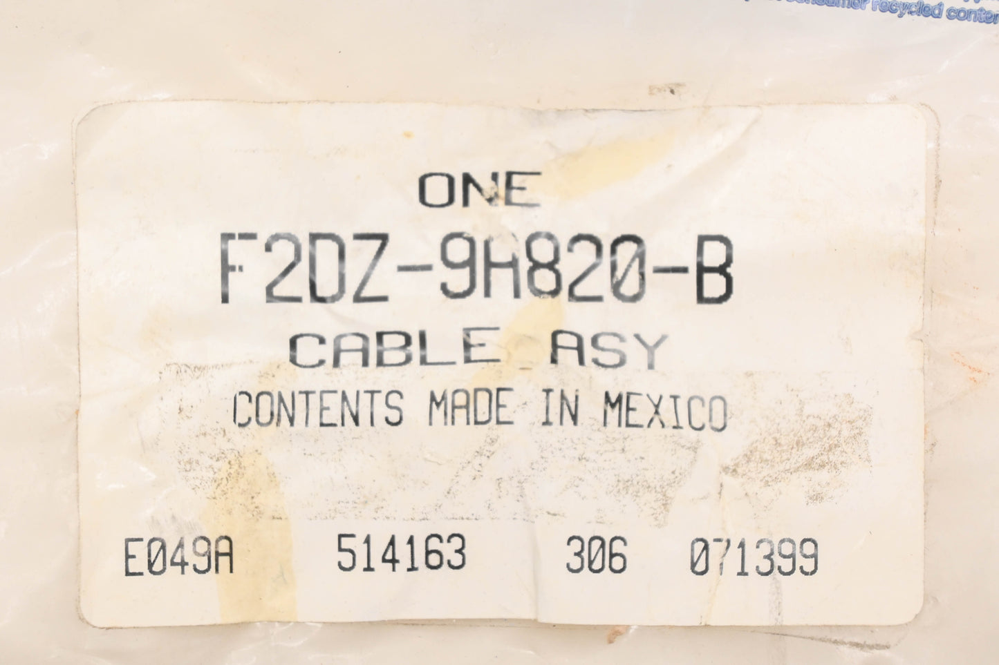 New OEM Ford F2DZ-9A820-B Speedometer Control Cable NOS