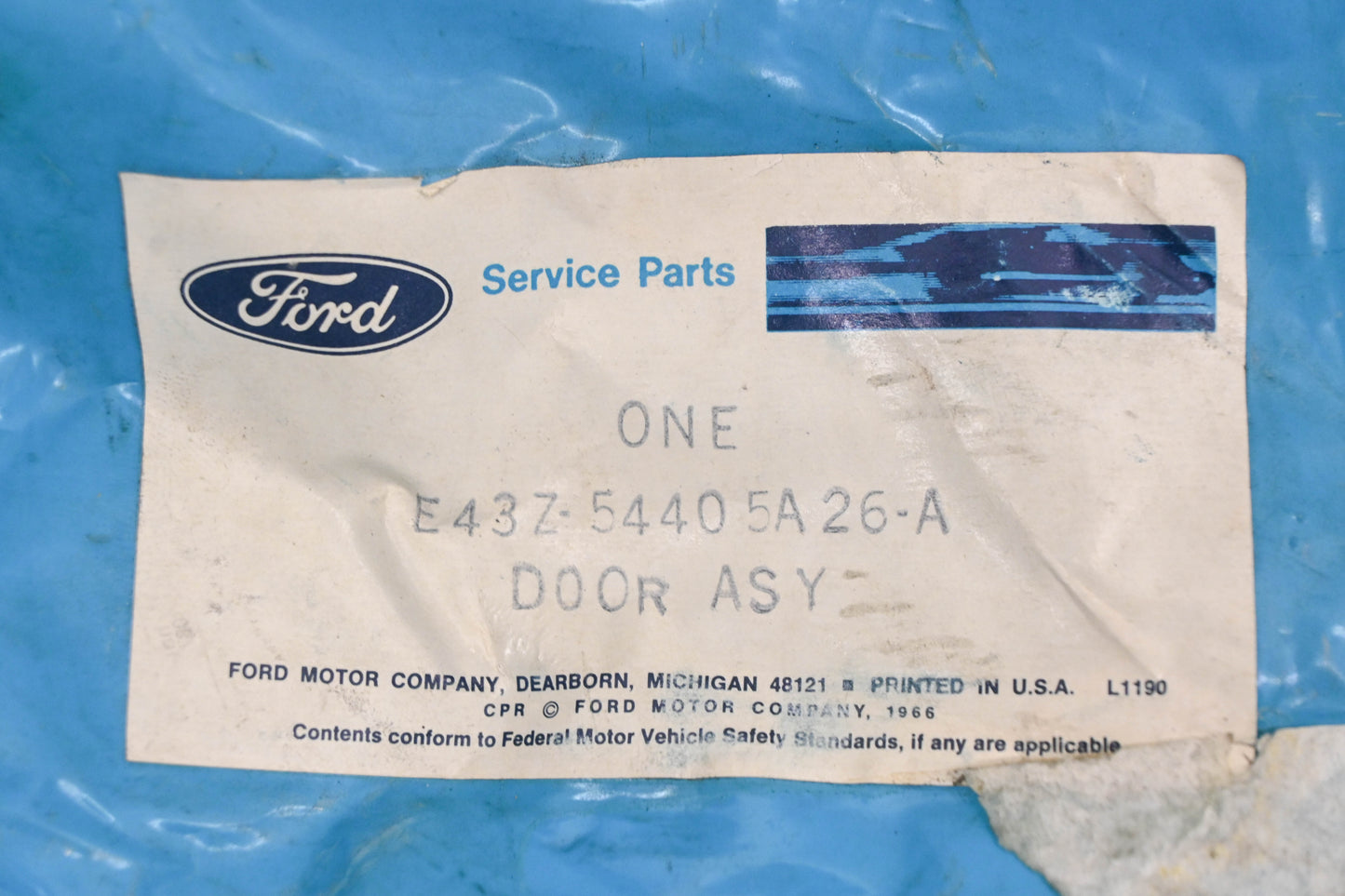 New OEM Ford E43Z-54405A26-A Black Fuel Tank Filler Door Assembly NOS