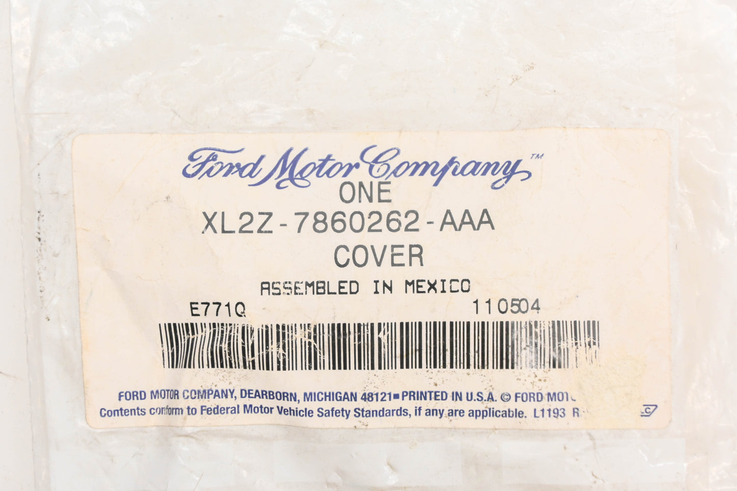 New OEM Ford XL2Z-7860262-AAA Belt Cover NOS