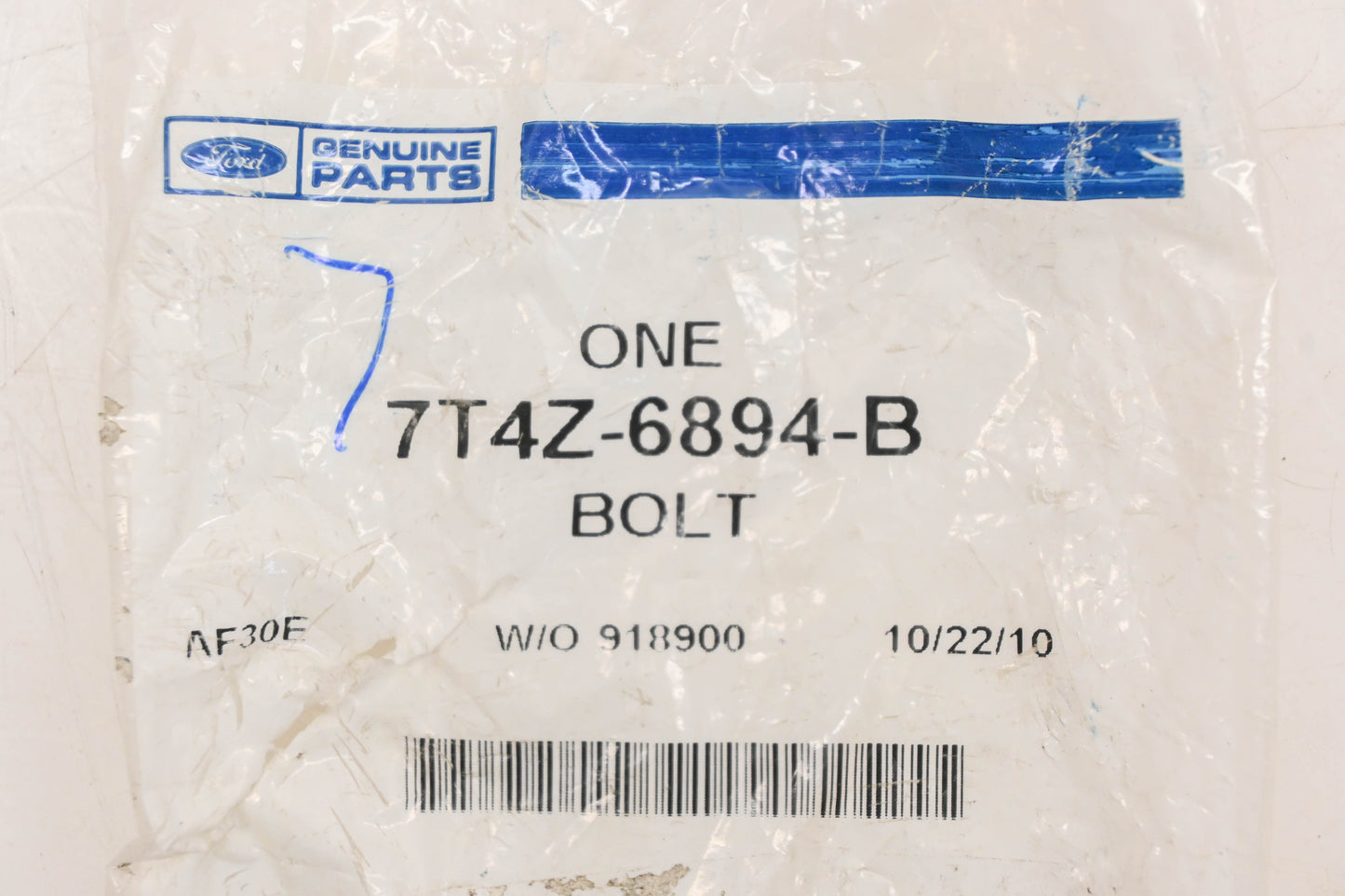 New OEM Ford 7T4Z-6894-B Oil Filter Adapter Bolt NOS