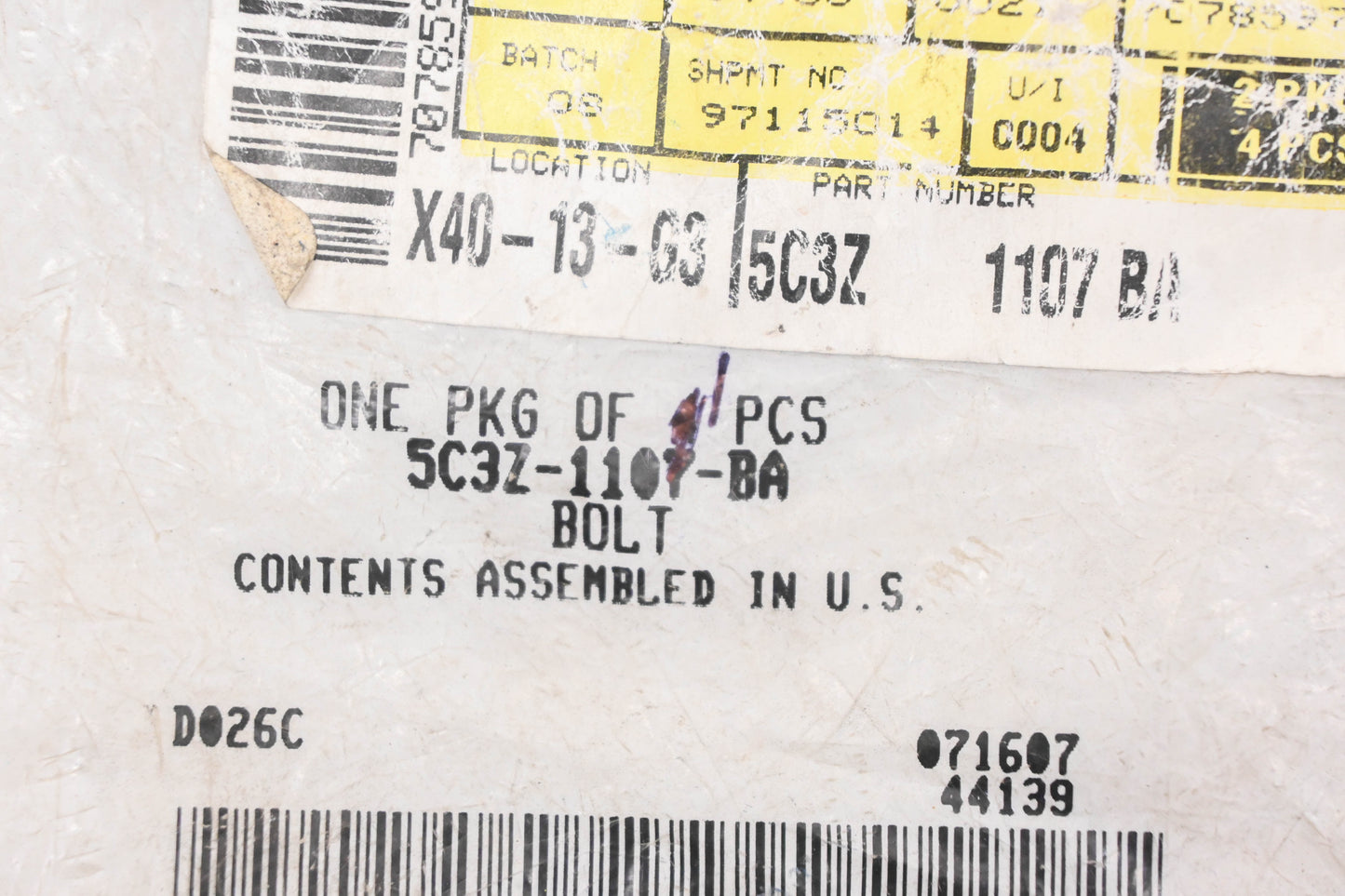 New OEM Ford 5C3Z-1107-BA Wheel Stud NOS