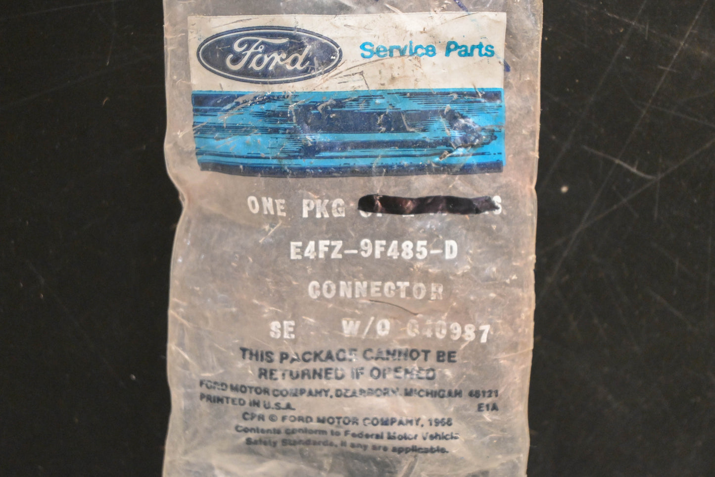 New OEM Ford E4FZ-9F485-D EGR Tube Connector NOS