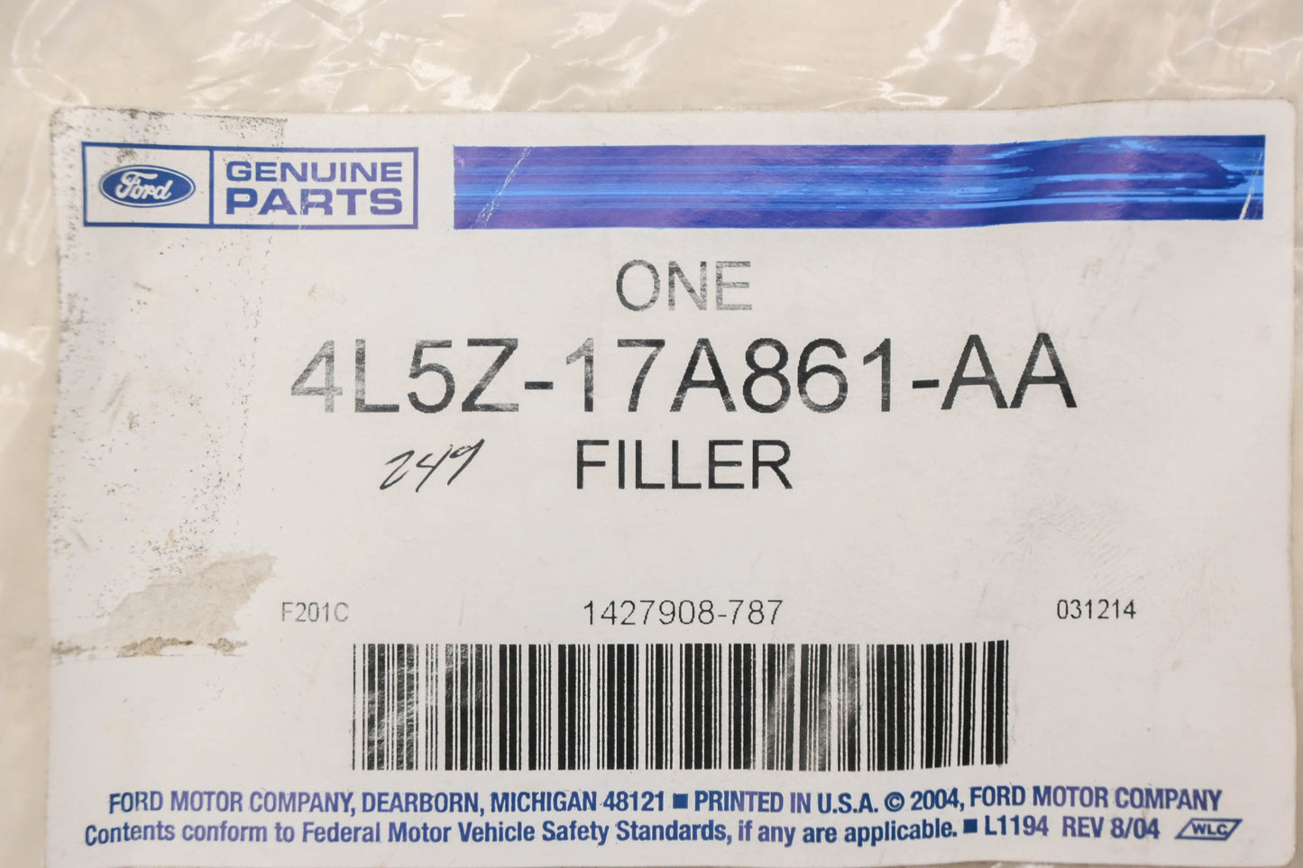 New OEM Ford 4L5Z-17A861-AA Front Right Bumper Filler NOS