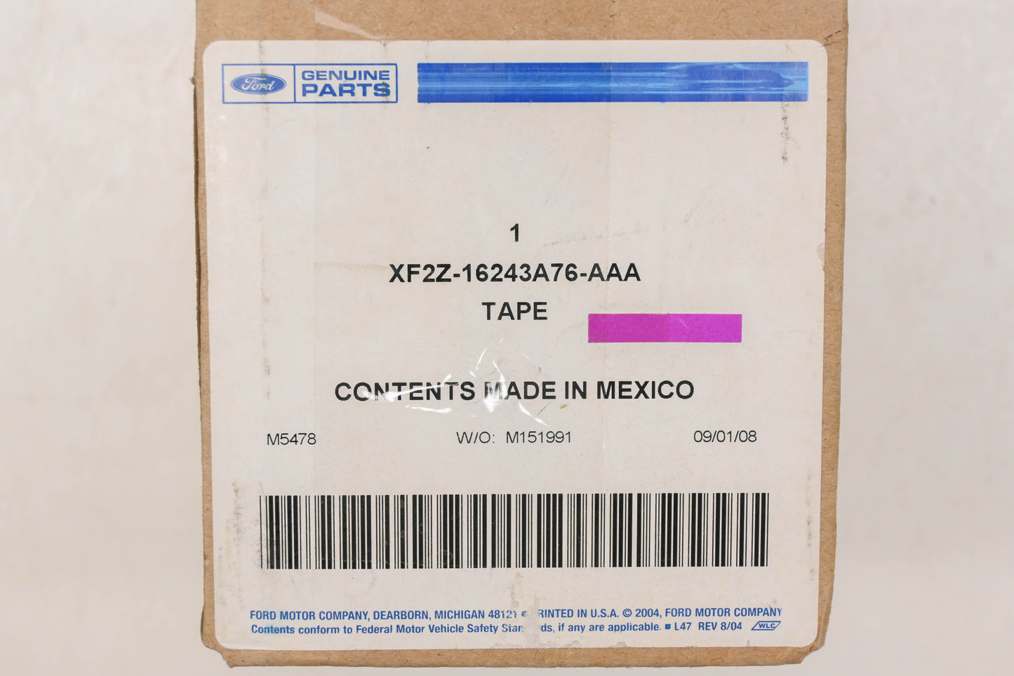 New OEM Ford XF2Z-16243A76-AAA Right Pillar Black-Out Tape Decal NOS