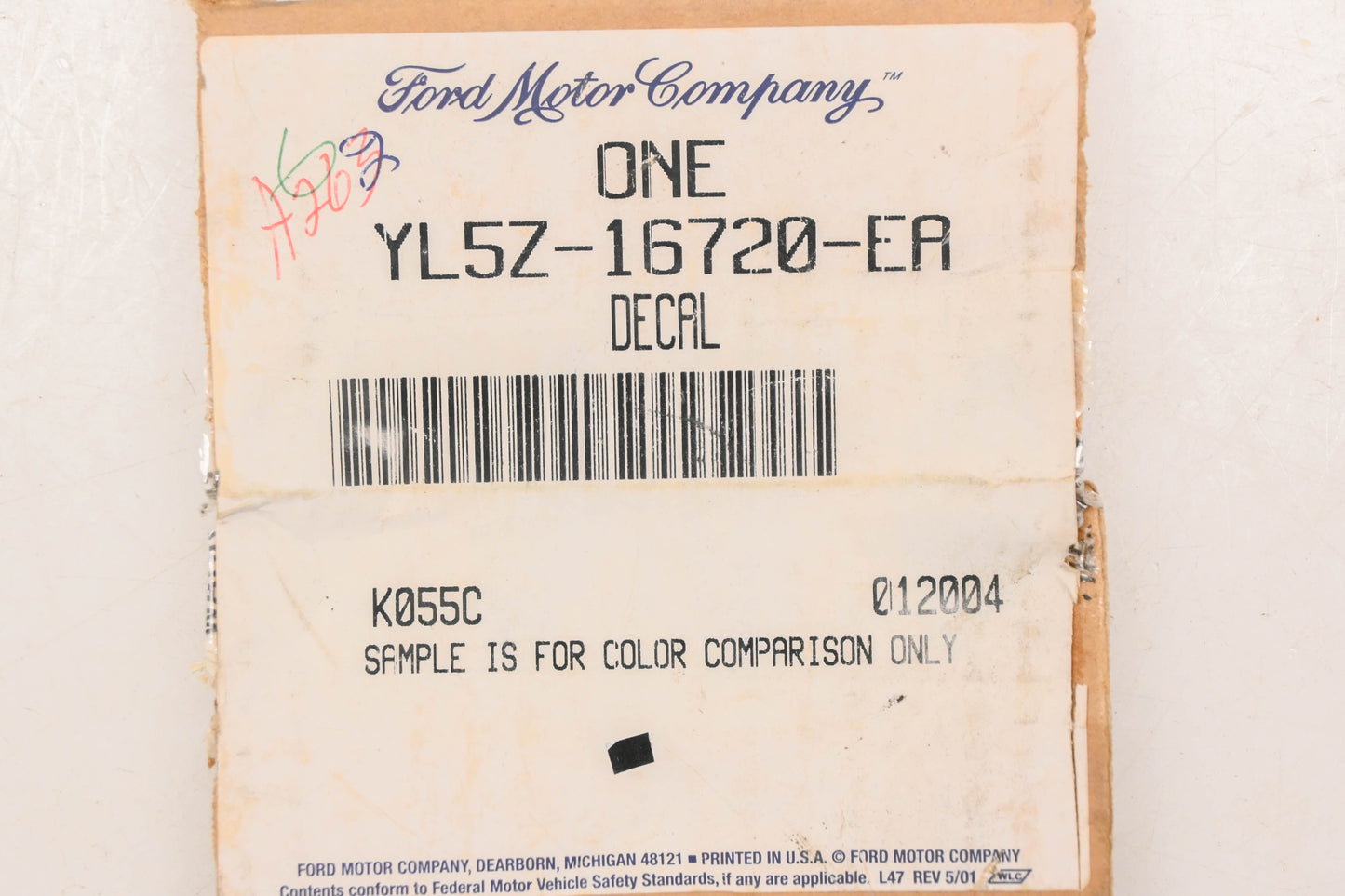 New OEM Ford YL5Z-16720-EA Leaf Emblem Decal NOS