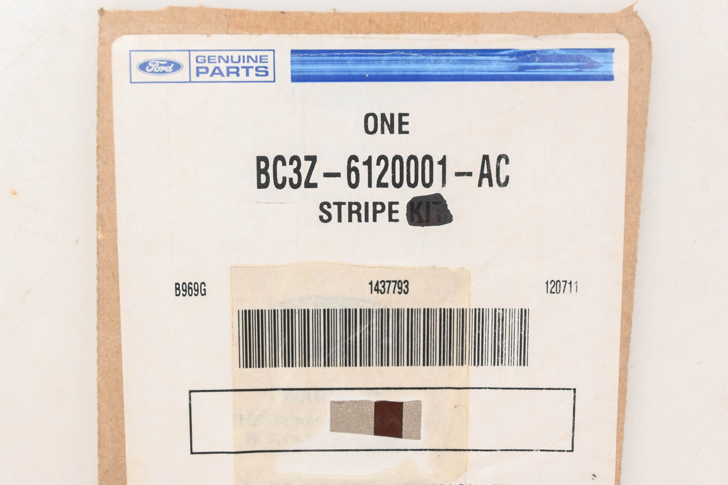 New OEM Ford BC3Z-6120001-AC Right Side Stripe Decal NOS