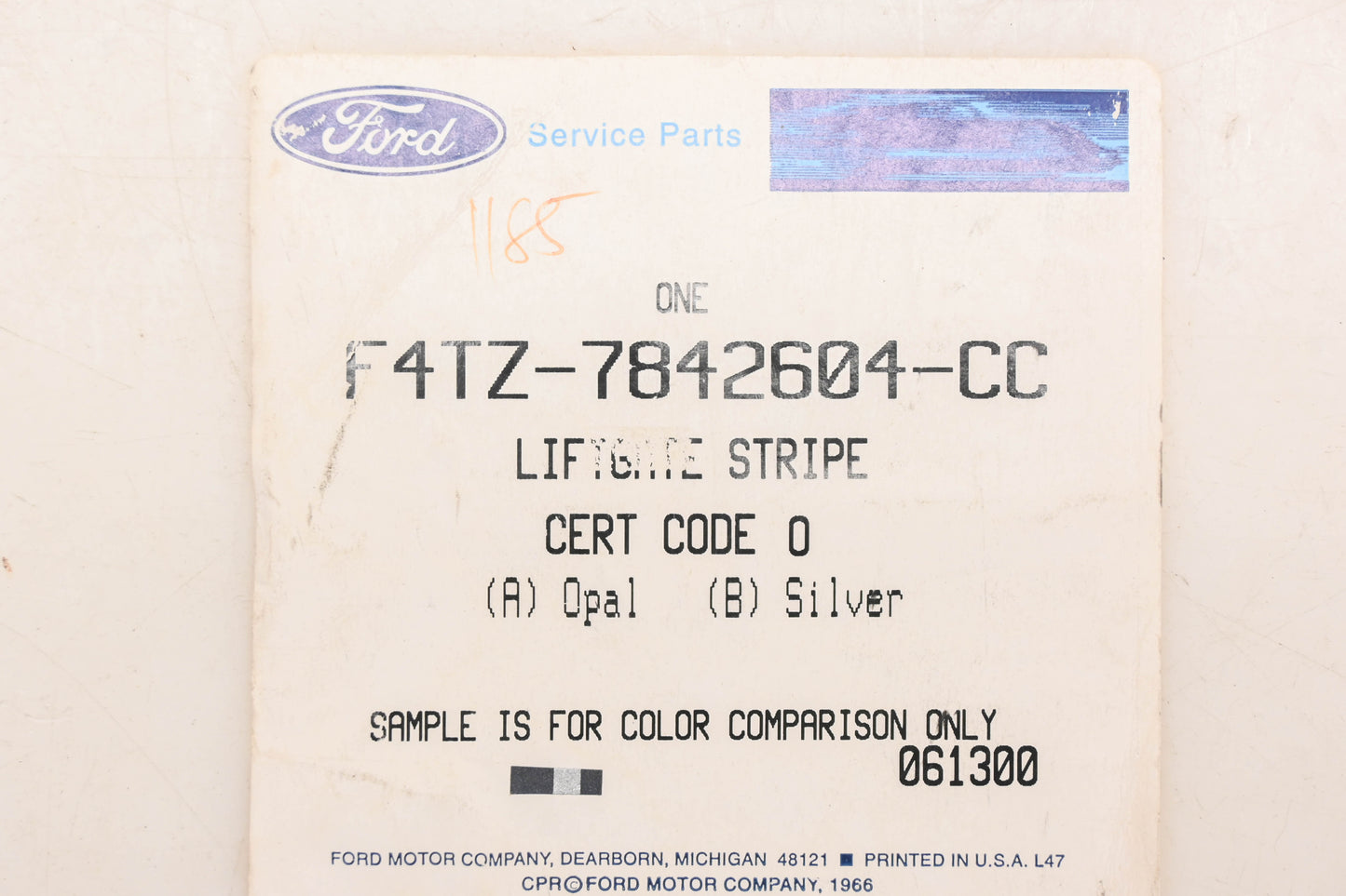 New OEM Ford F4TZ-7842604-CC Liftgate Stripe Decal Kit NOS
