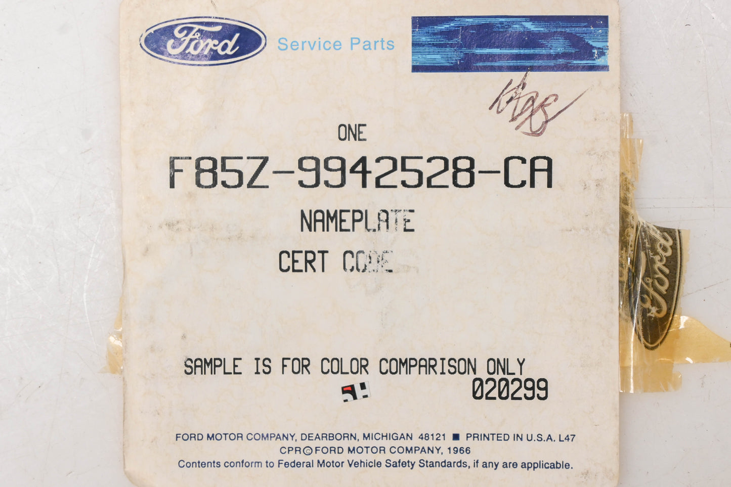 New OEM Ford F85Z-9942528-CA NASCAR 50th Anniversary 1948-1998 3" Decal NOS