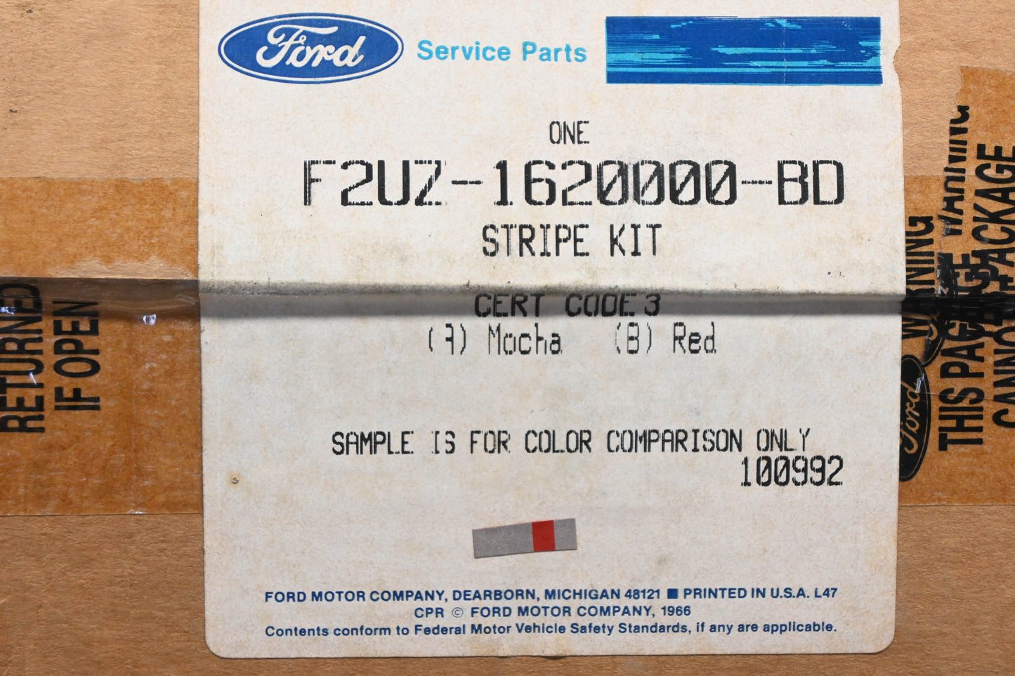 New OEM Ford F2UZ-1620000-BD Stripe Decal Kit NOS