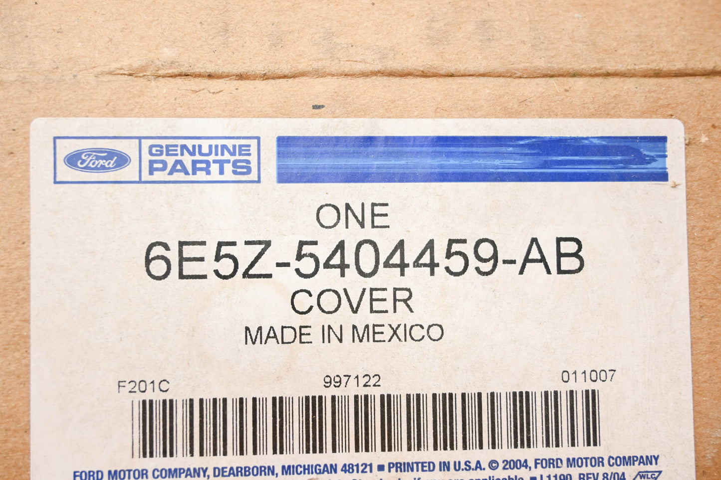 New OEM Ford 6E5Z-5404459-AB Lower Cover NOS