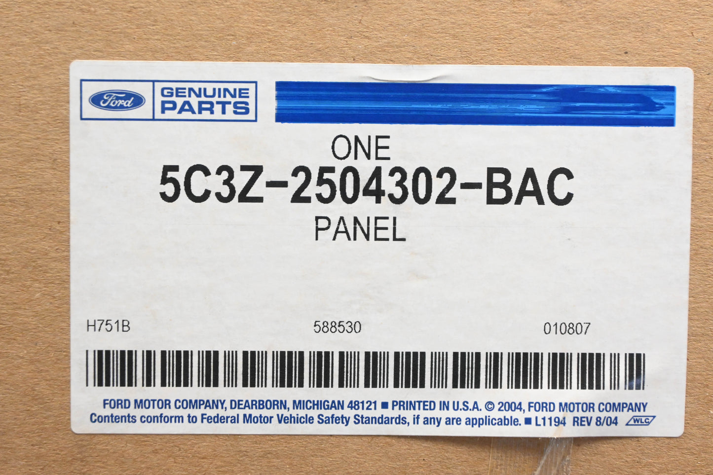 New OEM Ford 5C3Z-2504302-BAC Storage Box Panel Assembly NOS