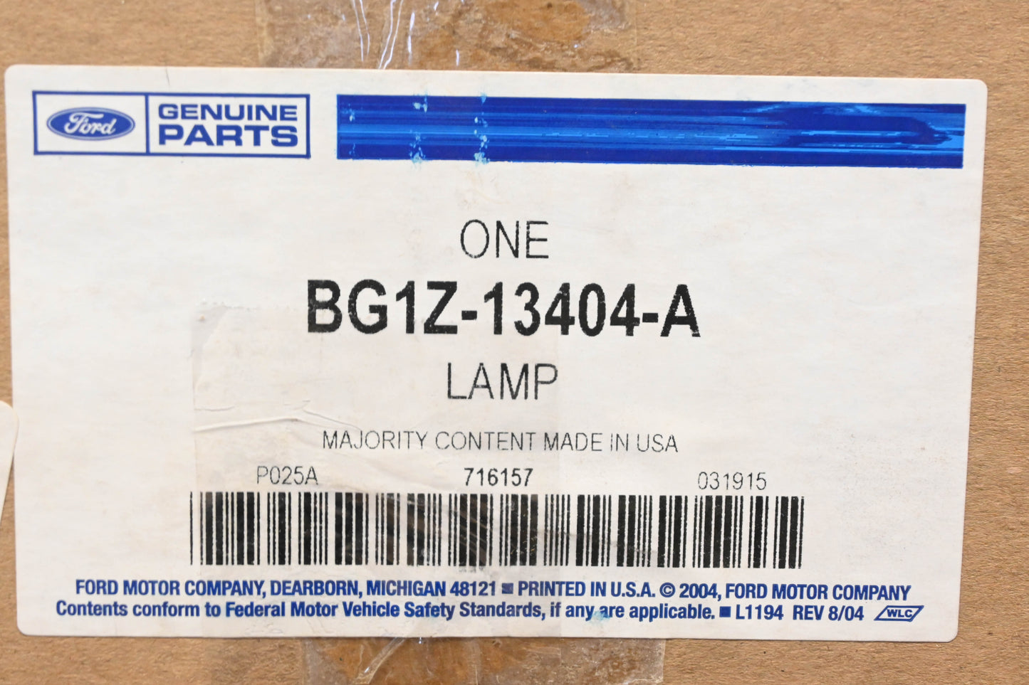 New OEM Ford BG1Z-13404-A Right Headlamp Housing Assembly NOS