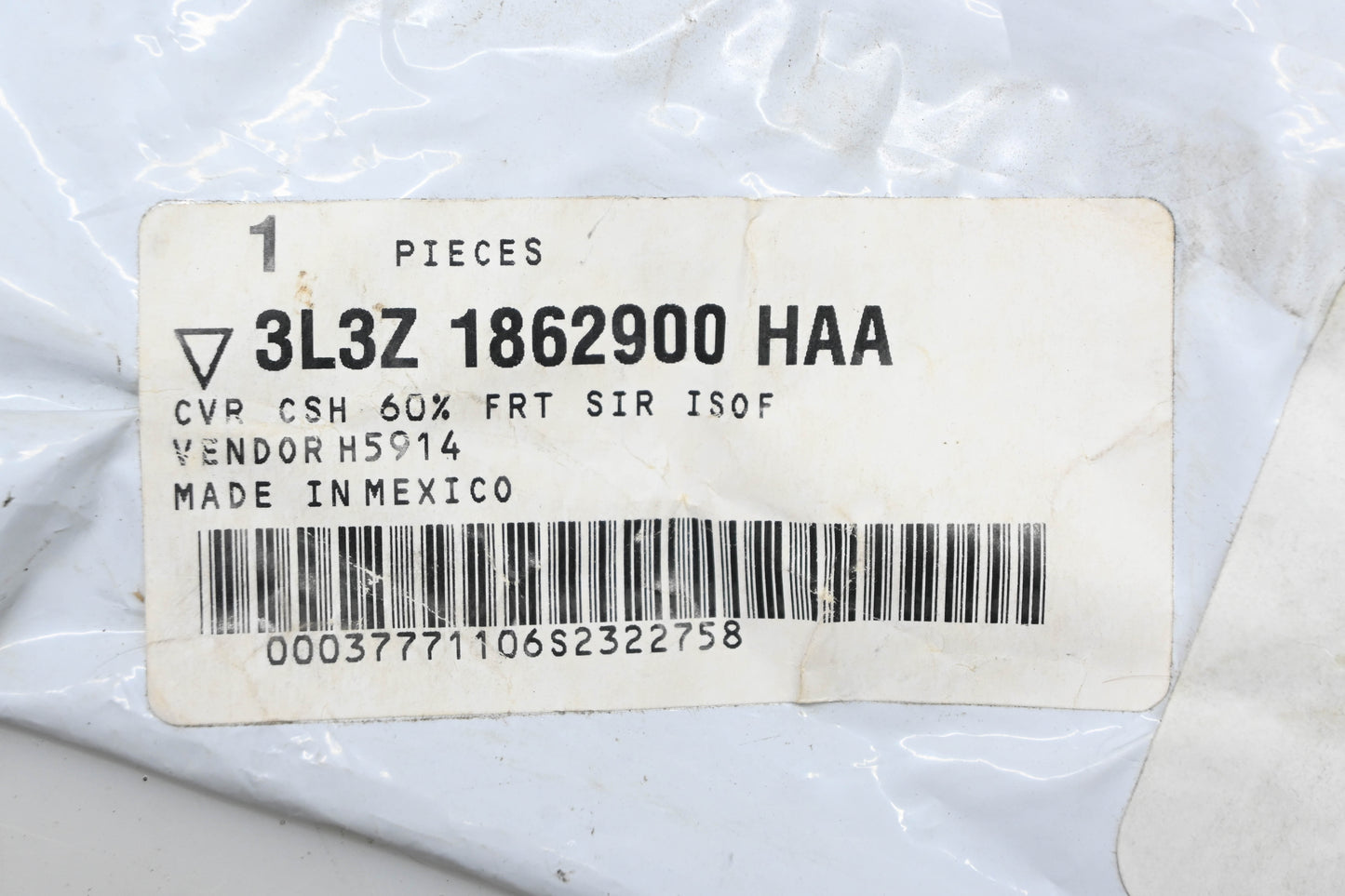 New OEM Ford 3L3Z-1862900-HAA Right Seat Cushion Cover NOS