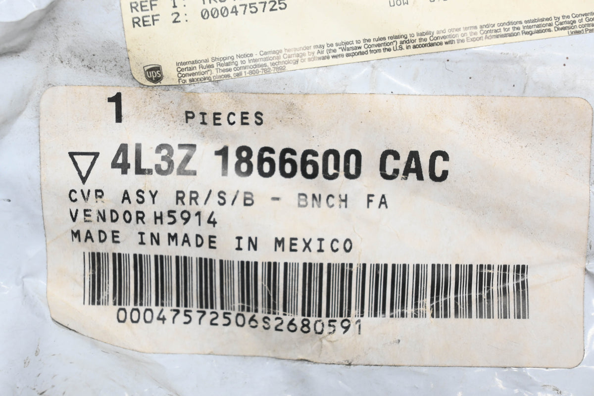 New OEM Ford 4L3Z-1866600-CAC Rear Seat Back Cover Assembly NOS