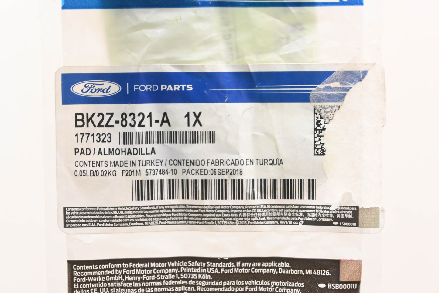 New OEM Ford BK2Z-8321-A Window Seal Pad NOS