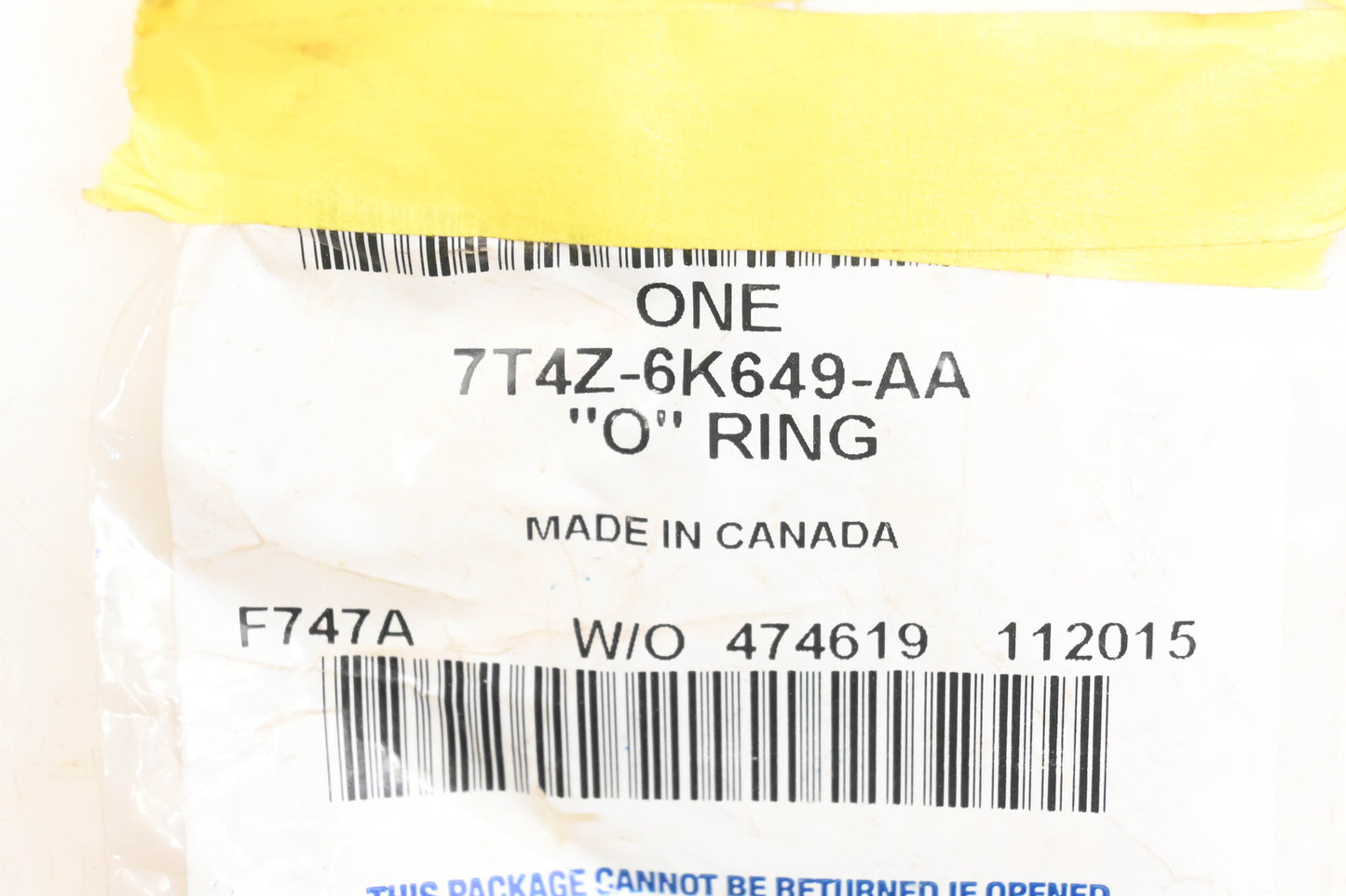 New OEM Ford 7T4Z-6K649-AA Oil Filter Adapter Gasket NOS