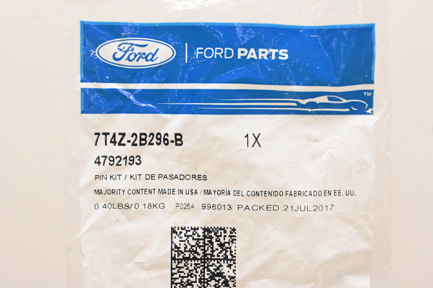 New OEM Ford 7T4Z-2B296-B Brake Caliper Bolt Pin Kit NOS