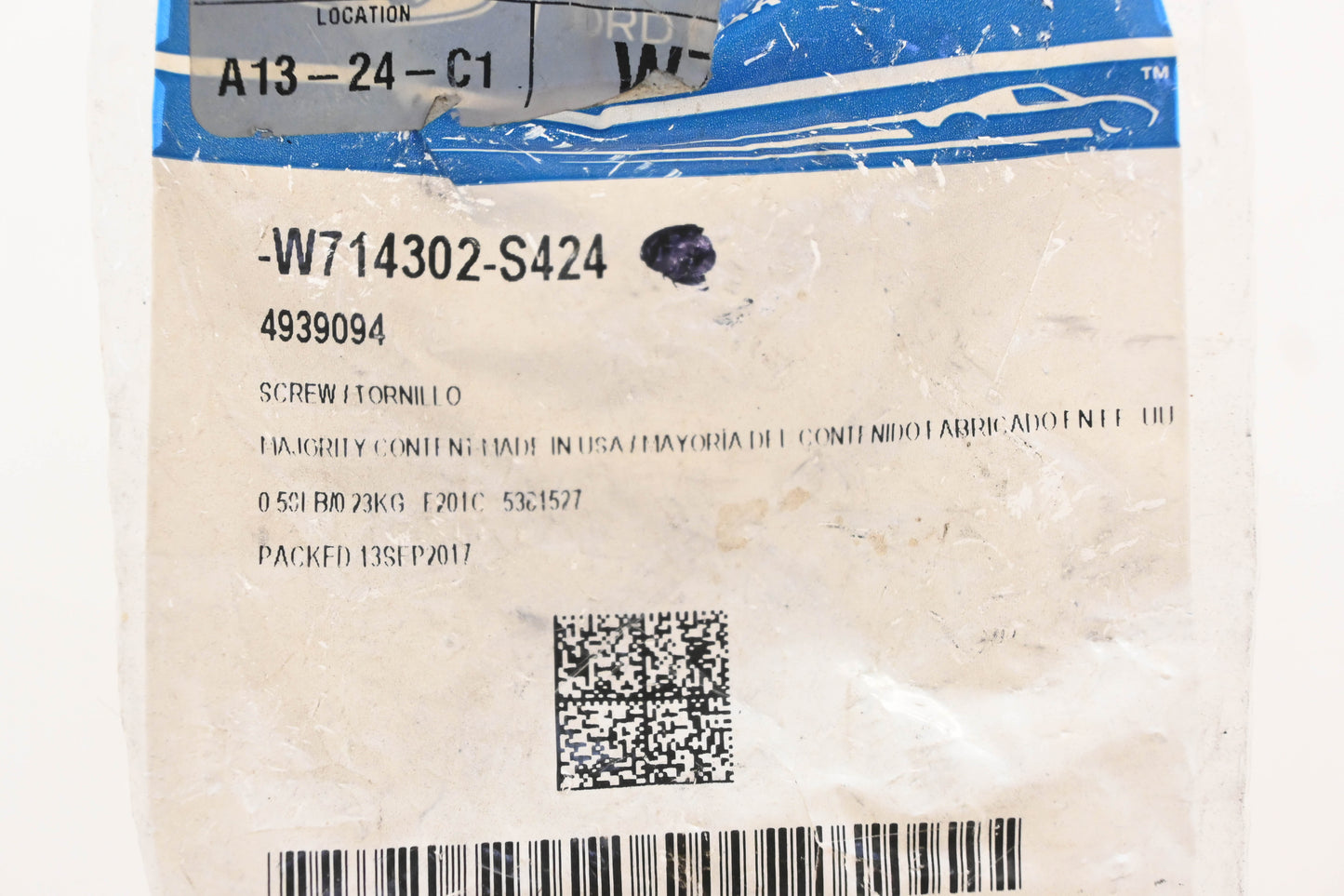 New OEM Ford W714302-S424 Screws Qty 2 NOS