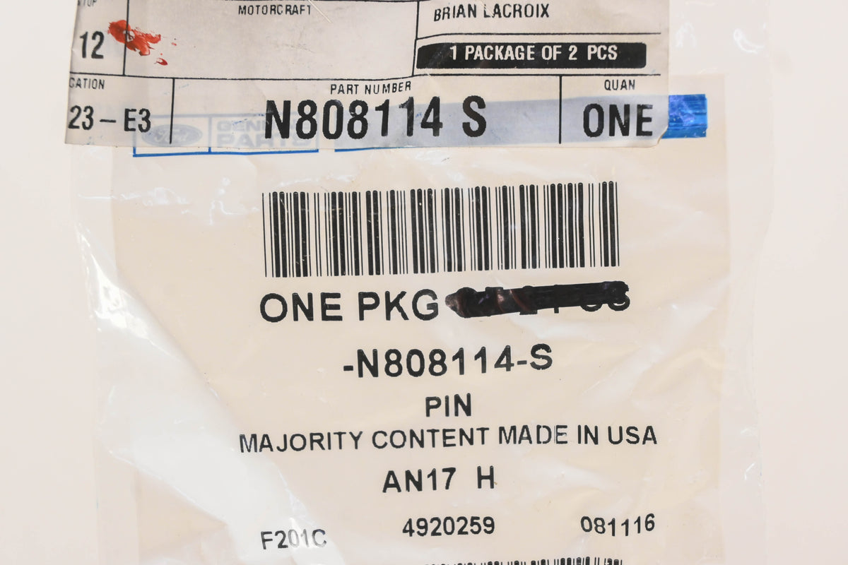 New OEM Ford N808114-S Lever Pin NOS