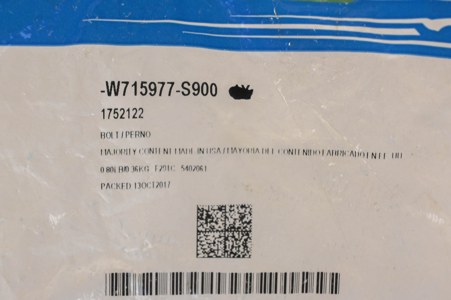 New OEM Ford W715977-S900 Control Arm Bolt NOS