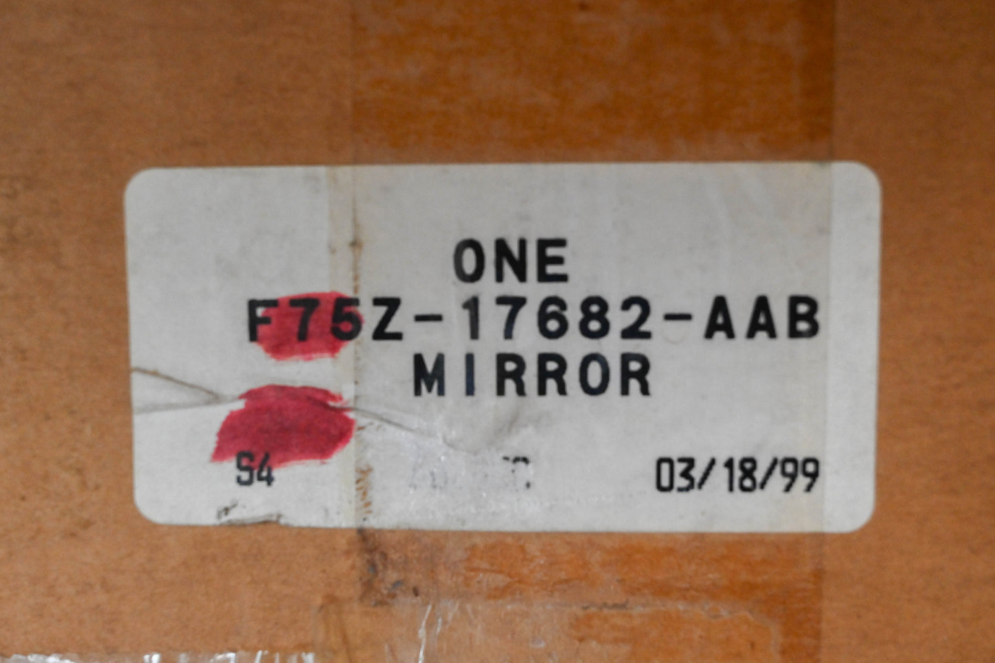 New OEM Ford F75Z-17682-AAB Right Side View Mirror Assembly NOS