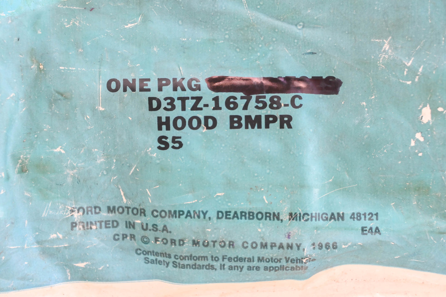 New OEM Ford D3TZ-16758-C, D3TB-16C604-BB Hood Rubber Bumper Pad NOS