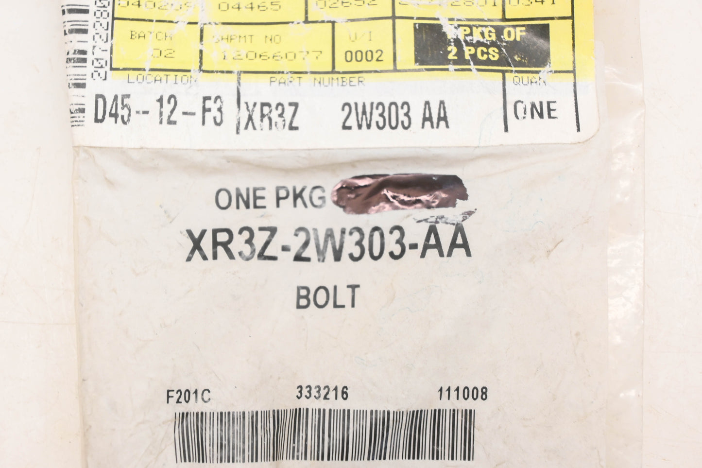 New OEM Ford XR3Z-2W303-AA Hex Head Bolt NOS