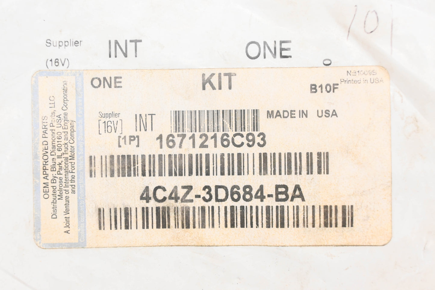 International 1671216C93, 4C4Z-3D684-BA Power Steering Gear Gasket Seal Kit NOS