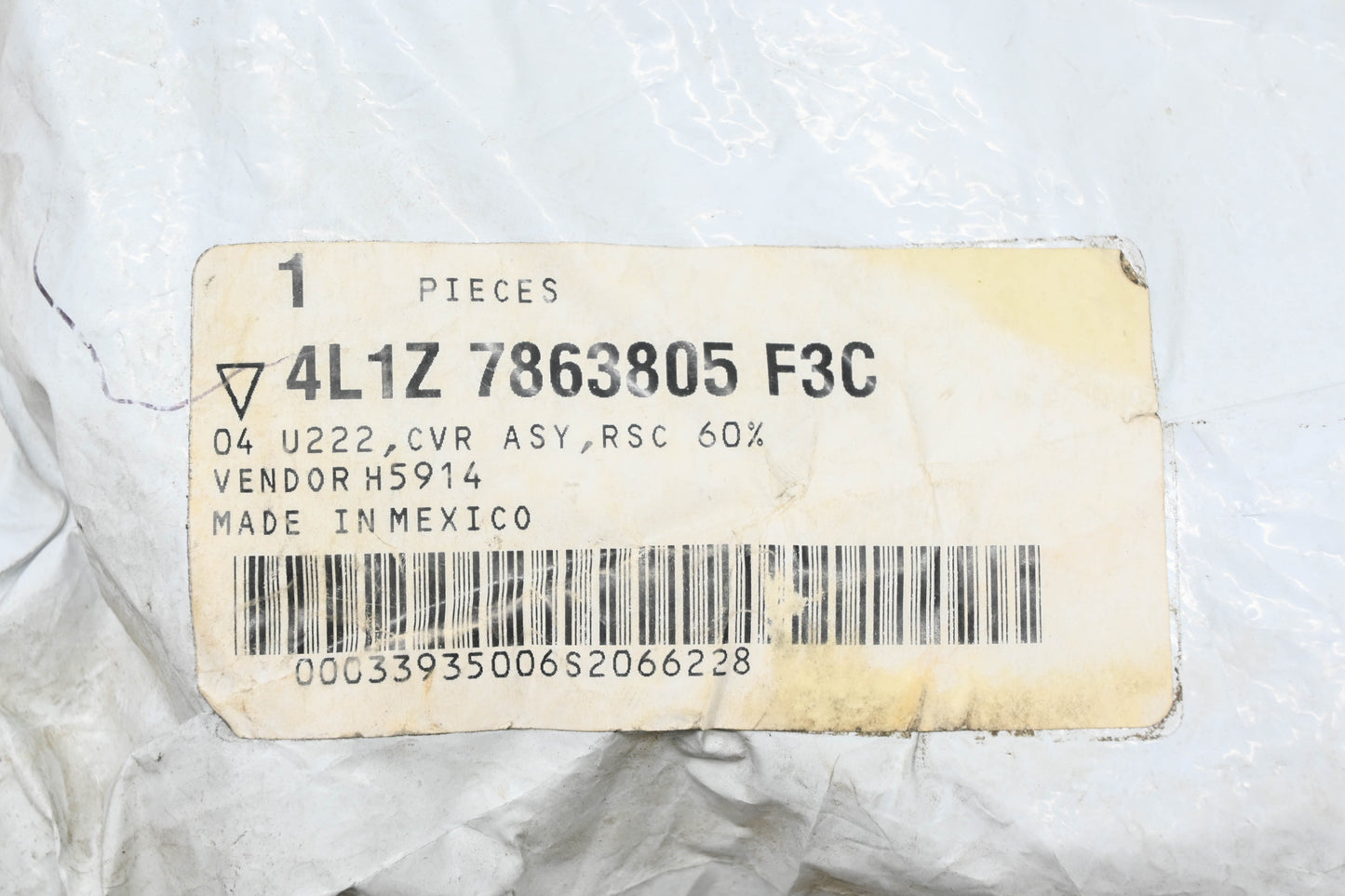 New OEM Ford 4L1Z-7863805-F3C Rear Left Seat Cushion Cover NOS