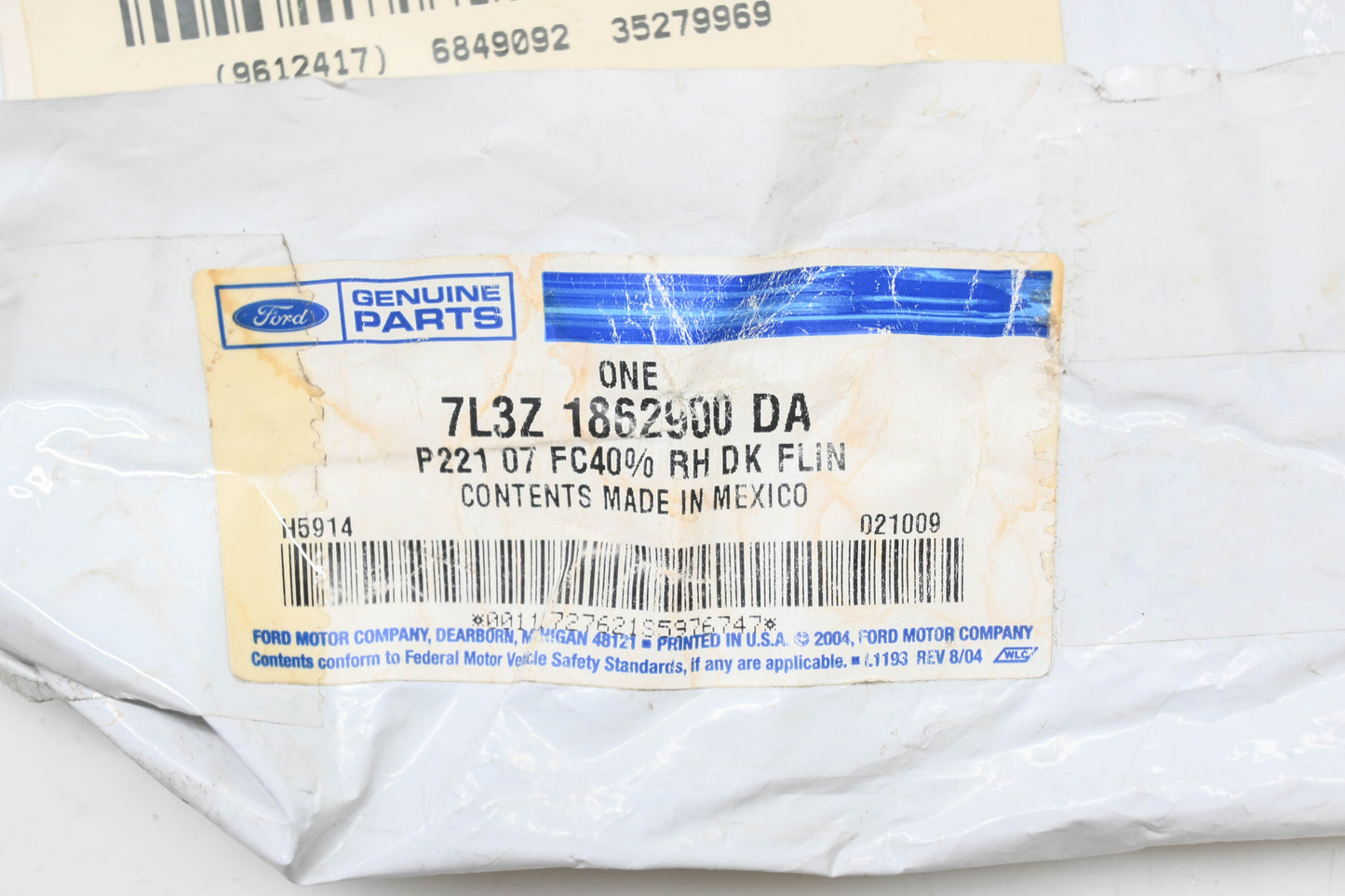 New OEM Ford 7L3Z-1862900-DA Front Right Seat Cushion Cover NOS