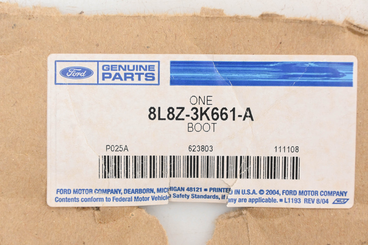 New OEM Ford 8L8Z-3K661-A Rack And Pinion Bellow NOS