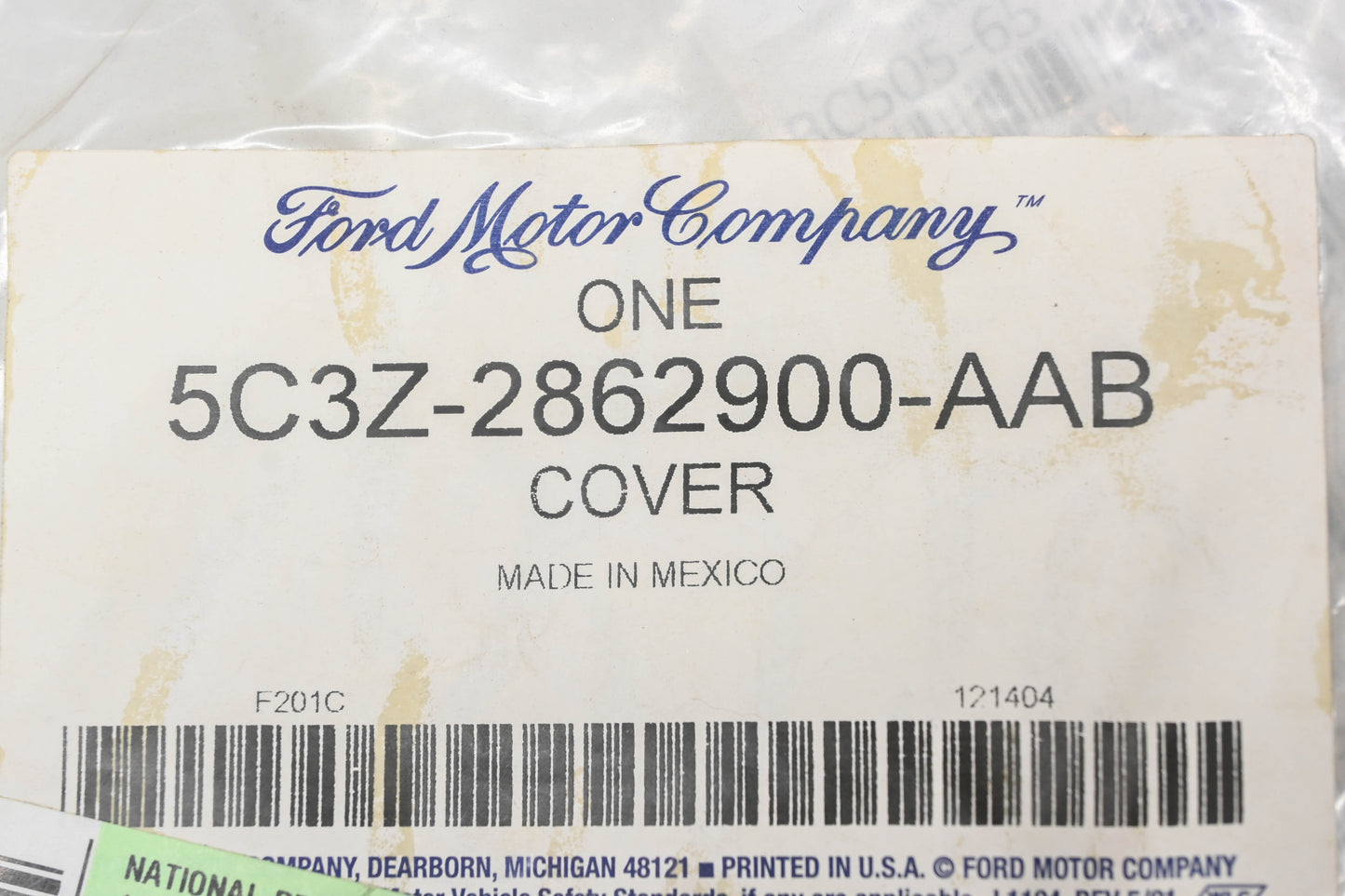New OEM Ford 5C3Z-2862900-AAB Front Right Seat Cushion Cover NOS