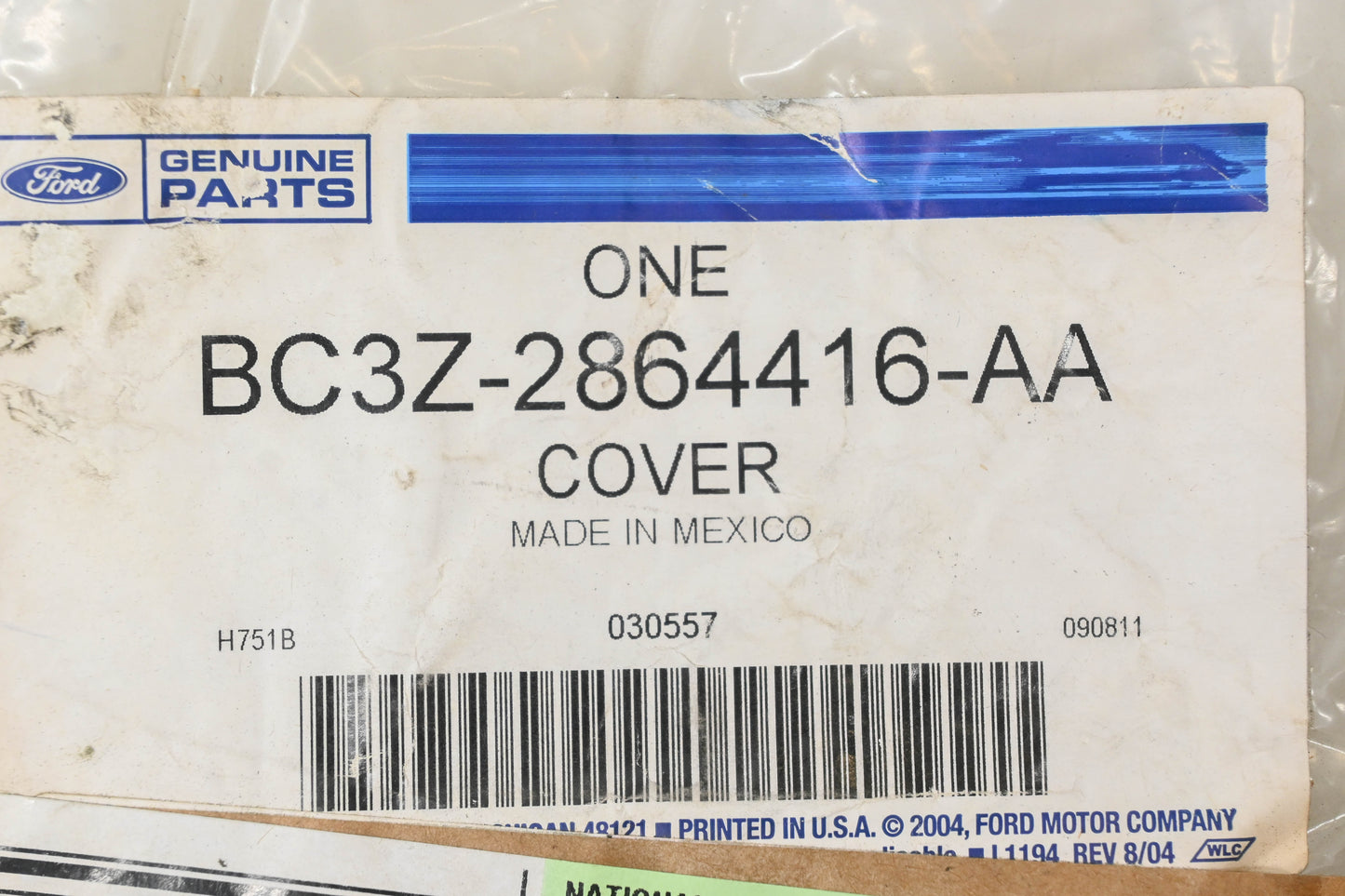 New OEM Ford BC3Z-2864416-AA Front Center Seat Back Cover NOS