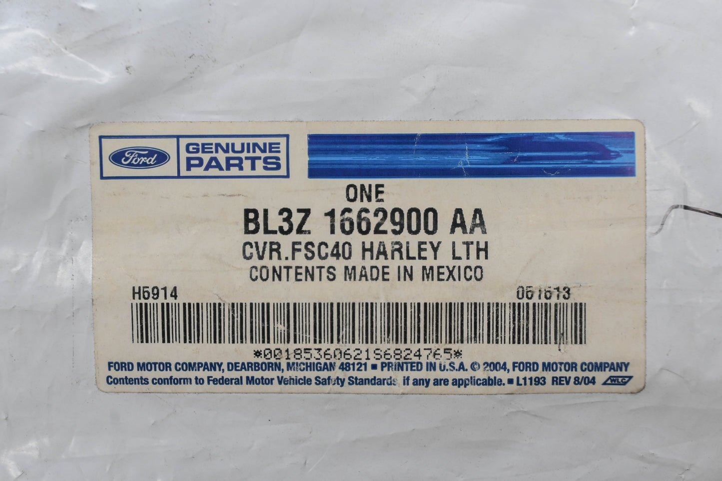 New OEM Ford BL3Z-1662900-AA Front Right Seat Cushion Cover NOS