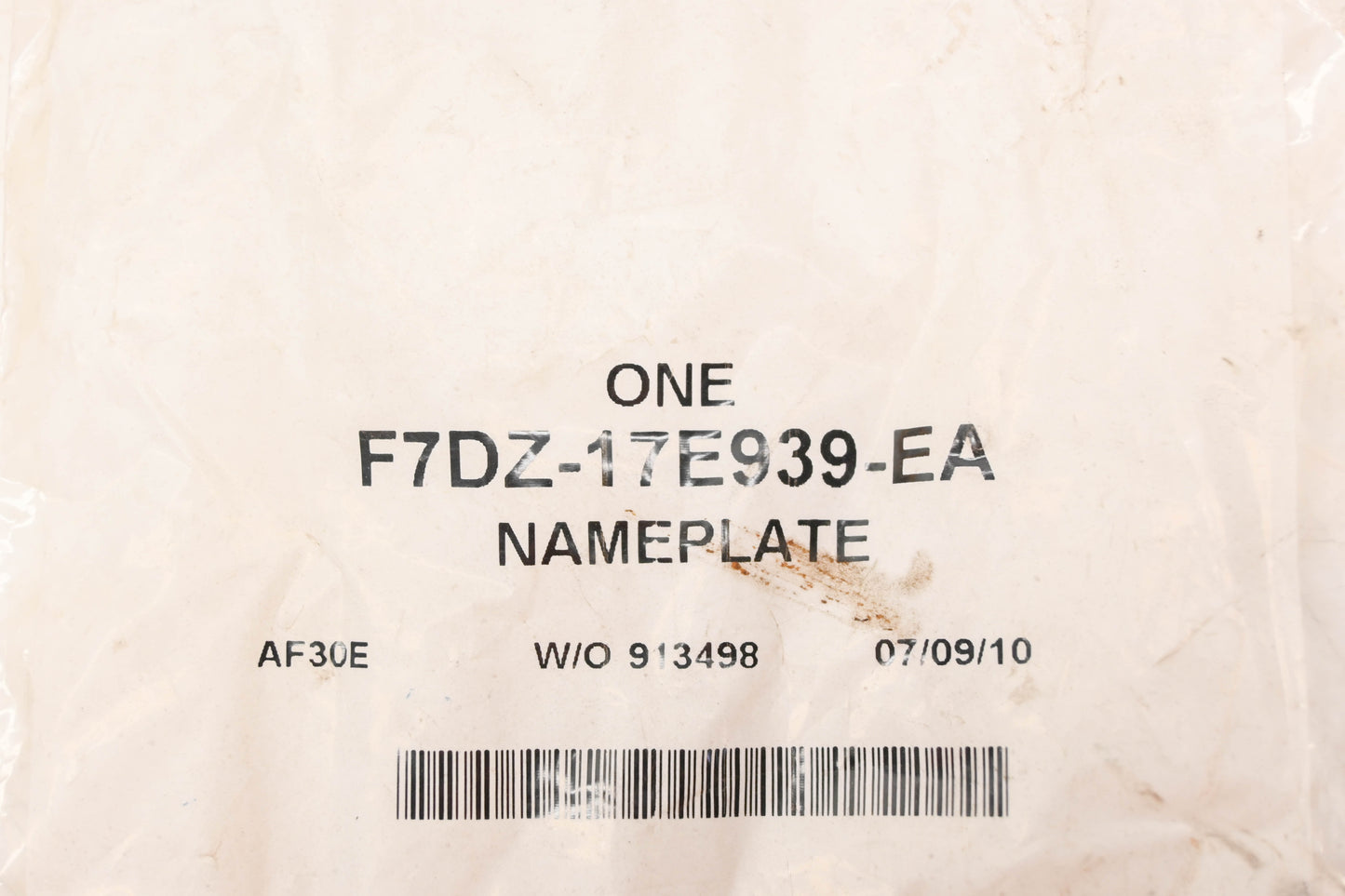 New OEM Ford F7DZ-17E939-EA Taurus Emblem Nameplate NOS