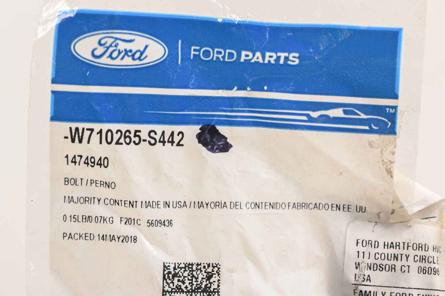 New OEM Ford W710265-S442 ECM Mount Bolts Qty 2 NOS