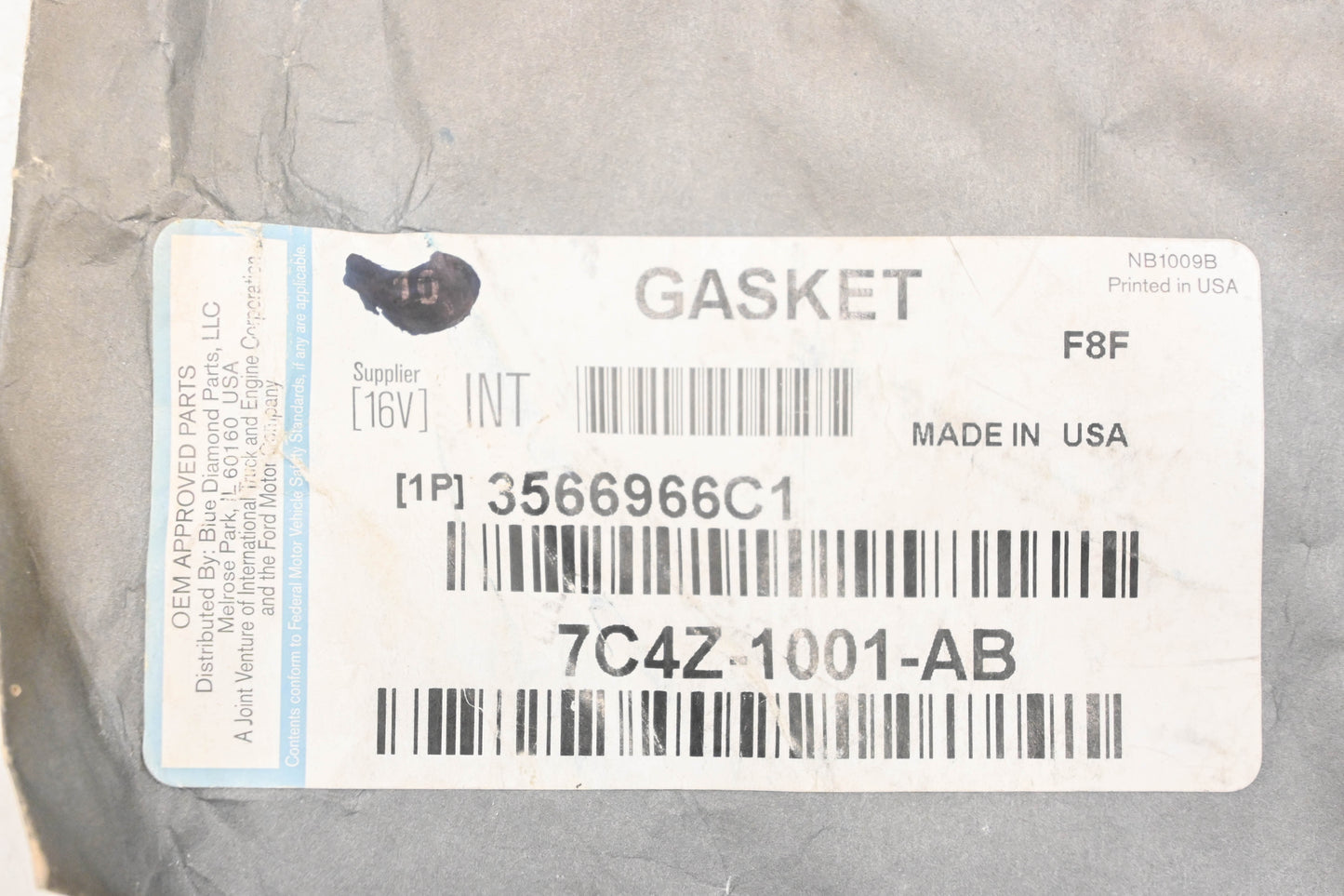 International 3566966C1, 7C4Z-1001-AB Gasket NOS