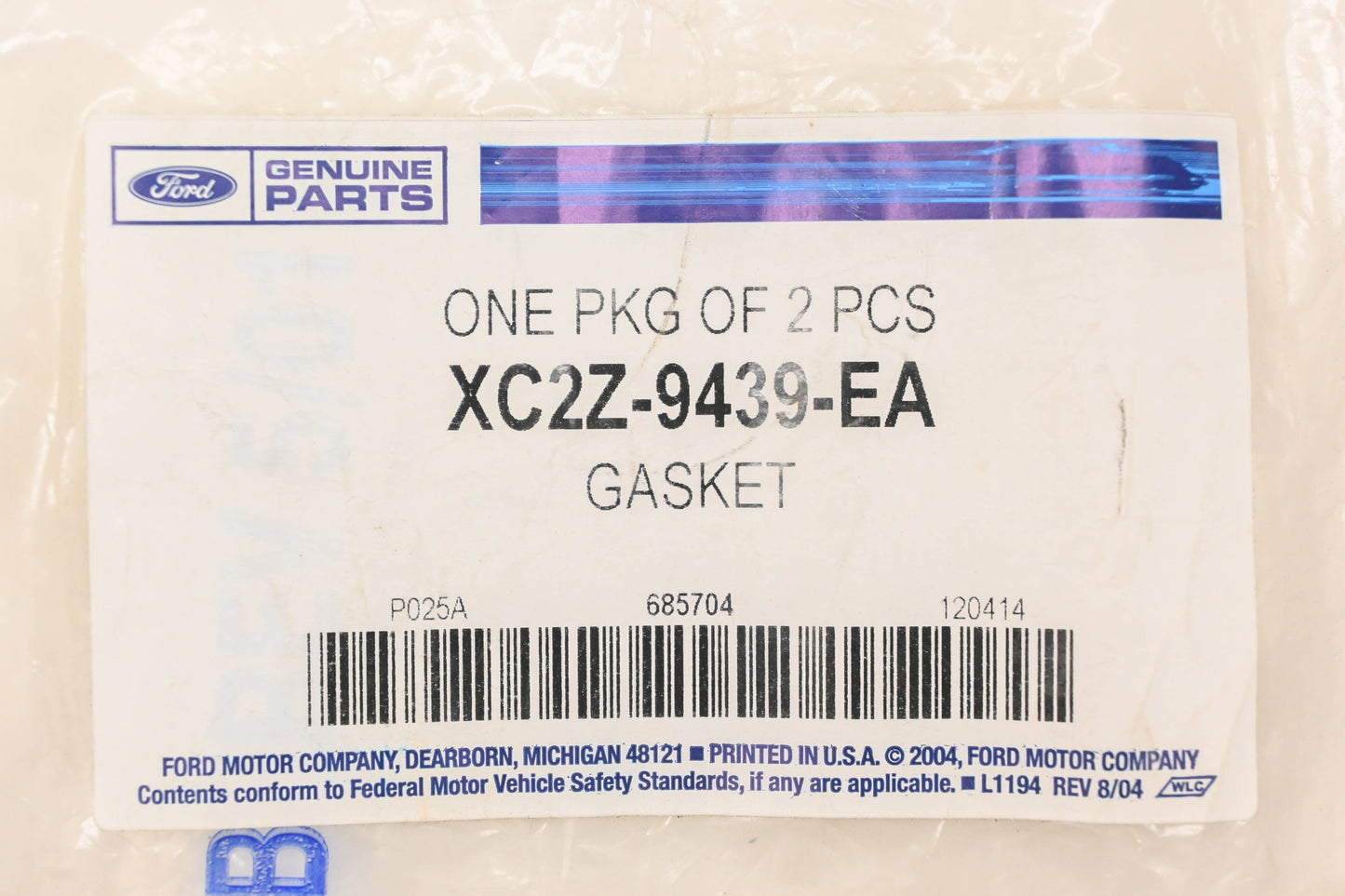 New OEM Ford XC2Z-9439-EA Intake Manifold Gaskets Qty 2 NOS