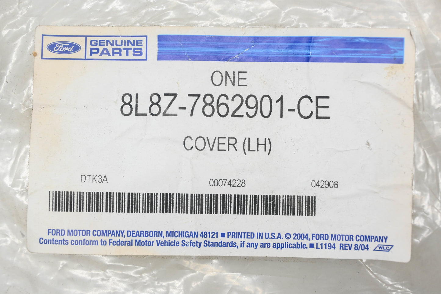 New OEM Ford 8L8Z-7862901-CE Front Left Seat Cushion Cover NOS