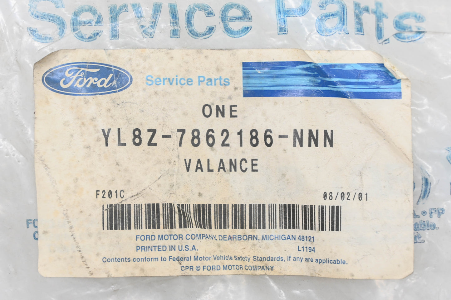 New OEM Ford YL8Z-7862186-NNN Front Left Seat Valance Panel NOS