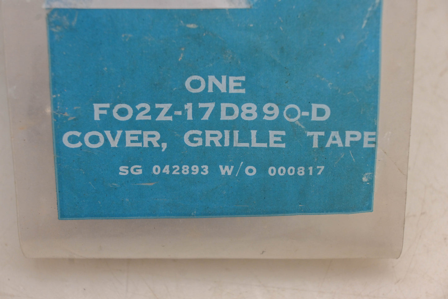 New OEM Ford F02Z-17D890-D Rear Bumper Grille Cover Tape NOS