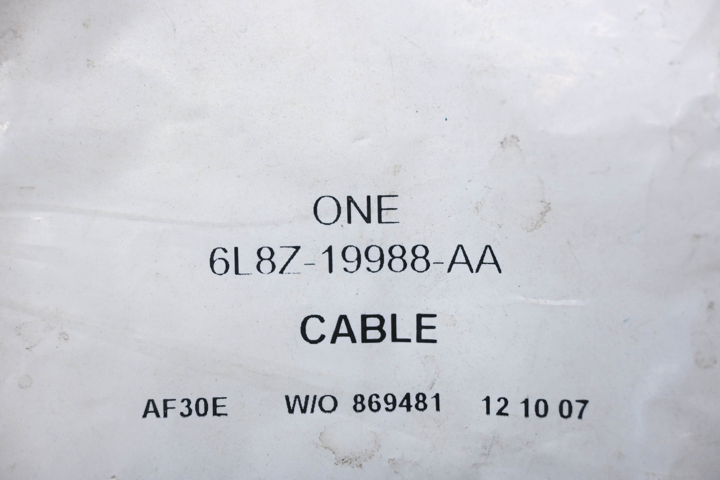 New OEM Ford 6L8Z-19988-AA Control Cable Assembly NOS