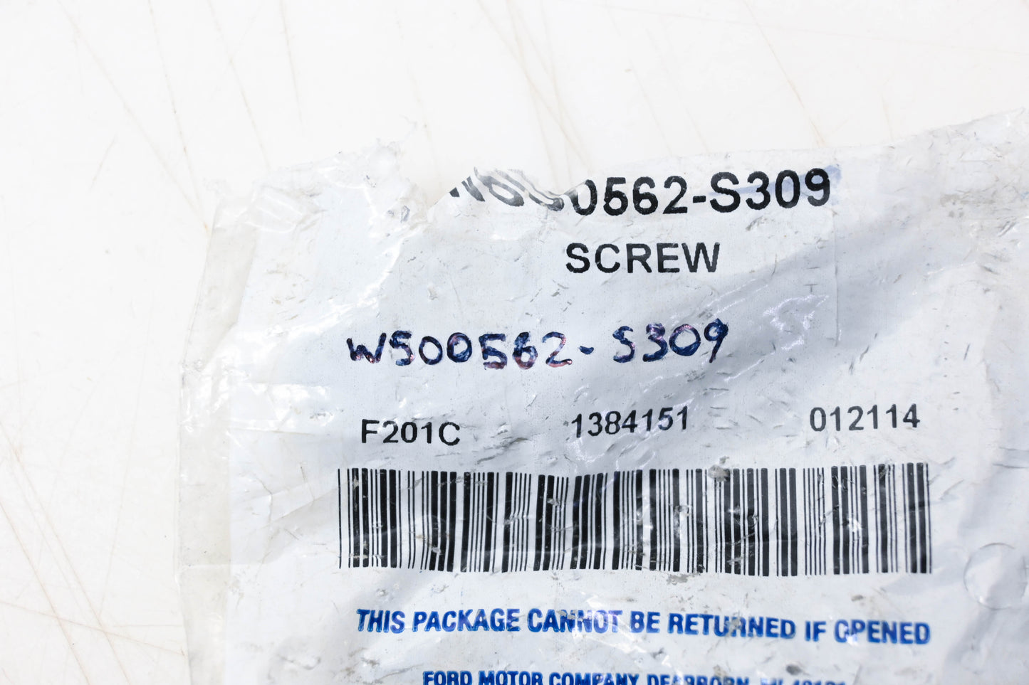 New OEM Ford W500562-S309 Lower Control Arm Mount Bolt NOS