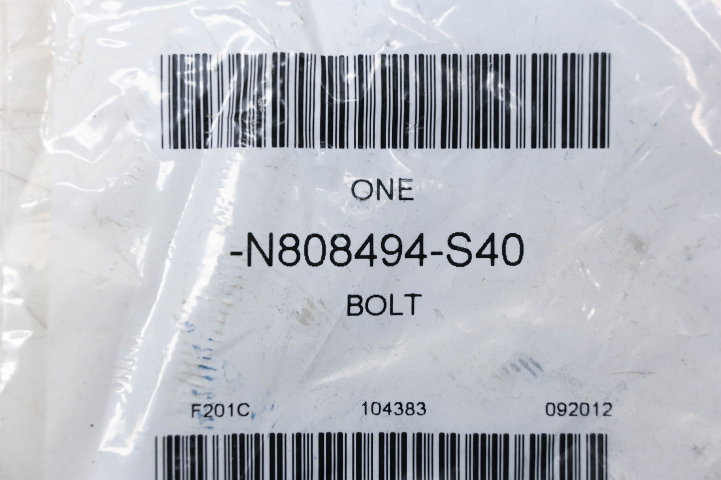 New OEM Ford N808494-S40 Interior Mount Bracket Bolt NOS