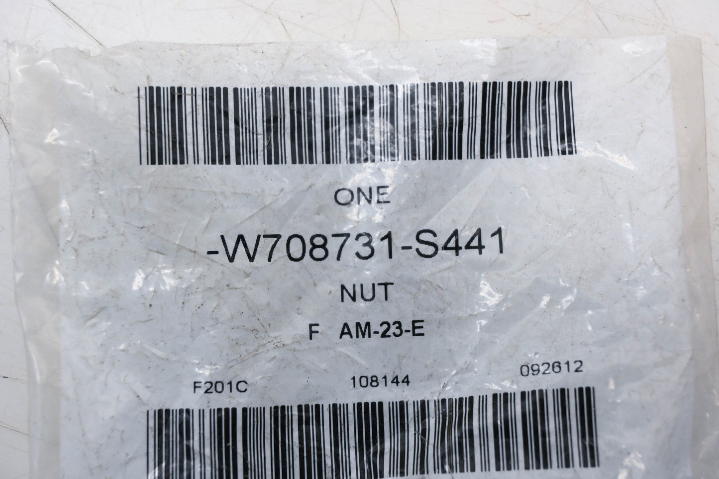 New OEM Ford W708731-S441 Adjusting Screw Nut NOS