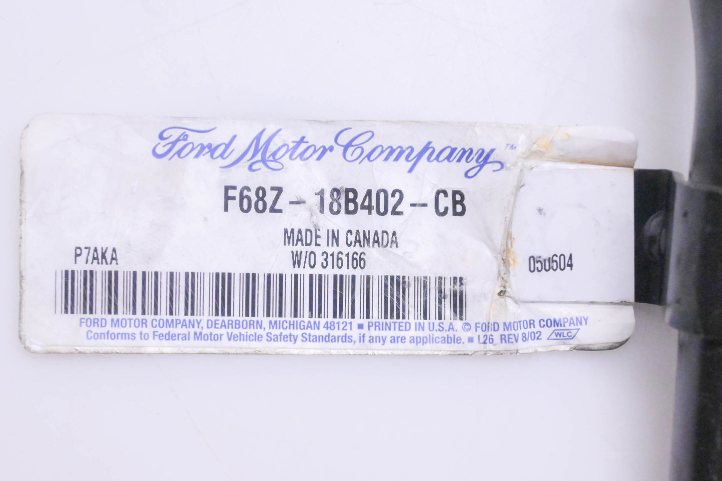 New OEM Ford F68Z-18B402-CB Heater Water Tube NOS