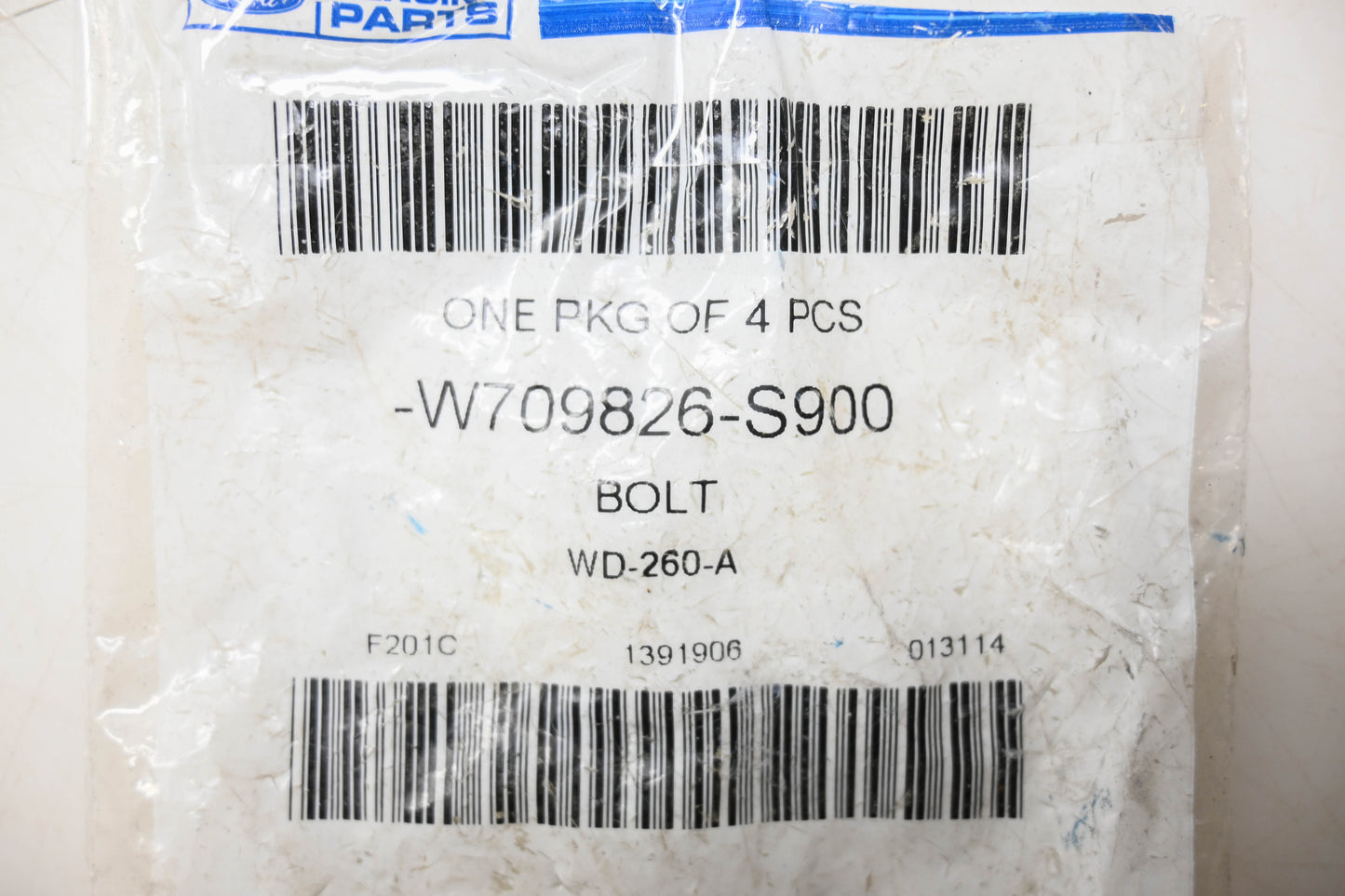 New OEM Ford W709826-S900 Bolt NOS