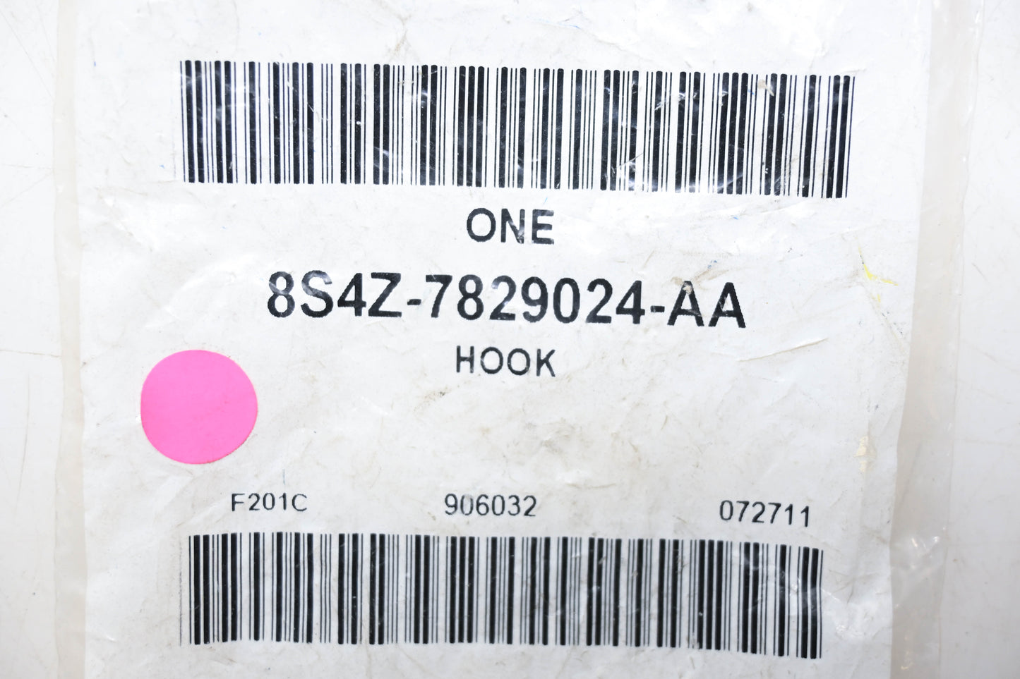 New OEM Ford 8S4Z-7829024-AA Hook Assembly NOS